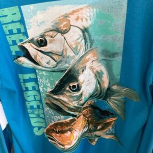 Reel Legends long sleeved cotton fish shirt. NWT!